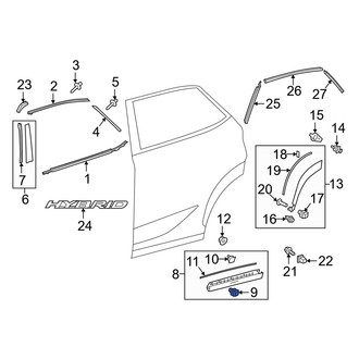 Lexus OE - Door Molding Bolt