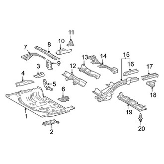 Lexus OE - Rear Body & Floor - Floor & Rails