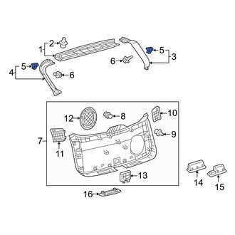 Lexus OE - Left Lower Quarter Panel Trim Panel Clip