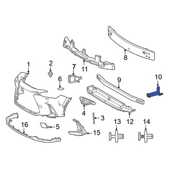 Lexus OE - Left Bumper Cover Reinforcement Beam Bracket