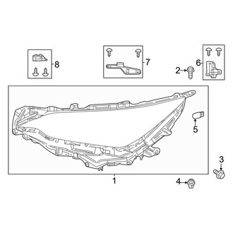 Lexus OE - Front Lamps - Headlamp Components (NAP Built Single Beam)
