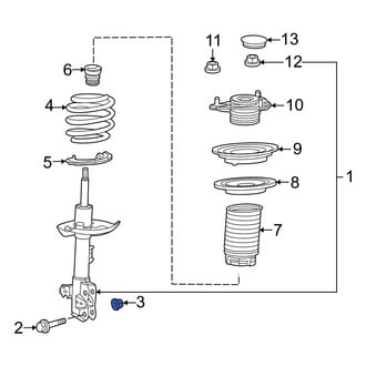 Lexus OE - Lower Suspension Strut Nut