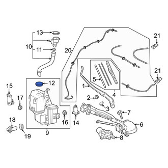 Lexus OE - Washer Fluid Reservoir Filler Pipe Seal
