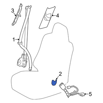 Lexus OE - Front Seat Belt Anchor Plate Cover