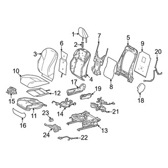 Lexus OE - Seats & Tracks - Passenger Seat Components (Base)