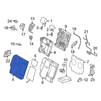 Lexus OE - Rear Right Seat Back Cushion Cover