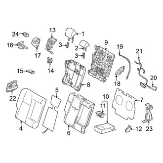 Lexus OE - Seats & Tracks - Rear Seat Components (60% Seat Back, Power)