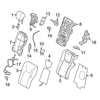 Lexus OE - Seats & Tracks - Rear Seat Components (40% Seat Back, Power)