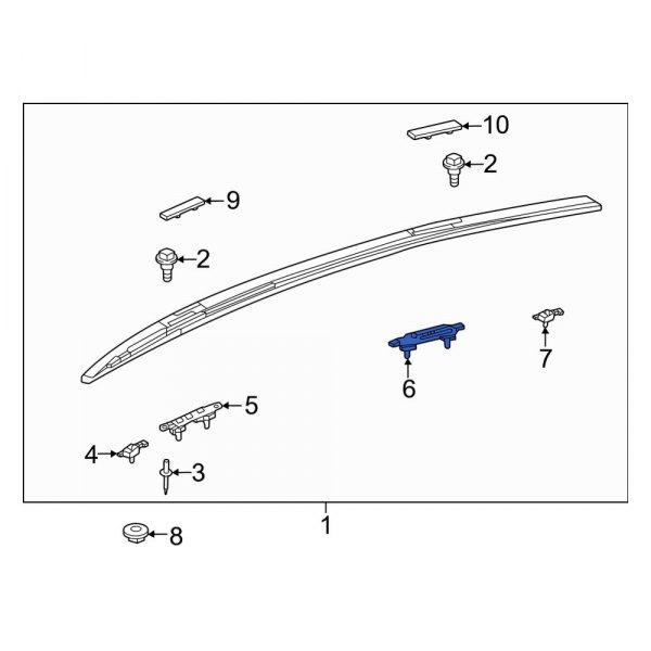 Roof Luggage Carrier Side Rail Bracket