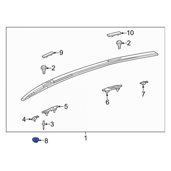 Roof Luggage Carrier Side Rail Nut