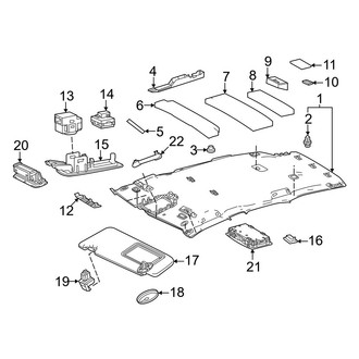 Lexus OE - Roof - Interior Trim (Standard Roof, Japan Built)