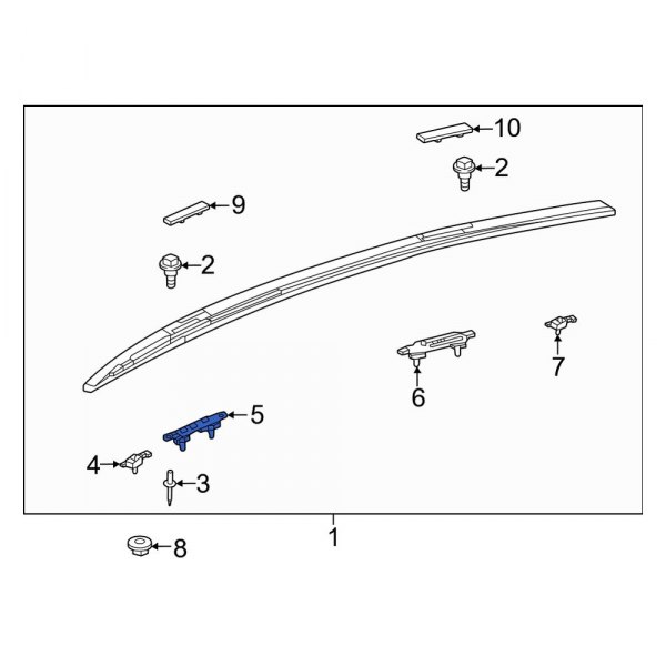 Roof Luggage Carrier Side Rail Bracket