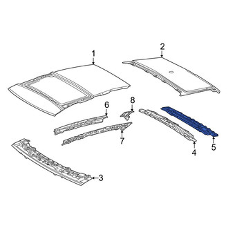 Lexus OE - Rear Roof Header Panel
