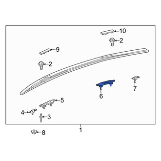 Lexus OE - Roof Luggage Carrier Side Rail Bracket