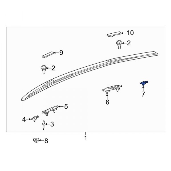 Roof Luggage Carrier Side Rail Bracket