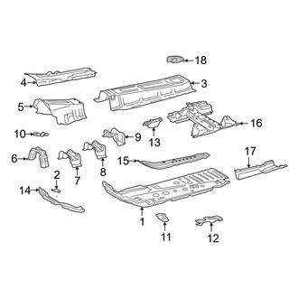 Lexus OE - Pillars, Rocker & Floor - Floor & Rails (Japan Built)