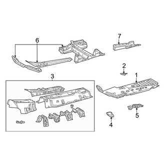 Lexus OE - Pillars, Rocker & Floor - Floor & Rails (NAP Built)