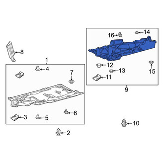 Lexus OE - Rear Left Floor Pan Splash Shield