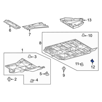 Lexus OE - Floor Pan Splash Shield Seal