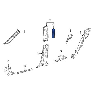 Lexus OE - Front Seat Belt Anchor Plate Cover