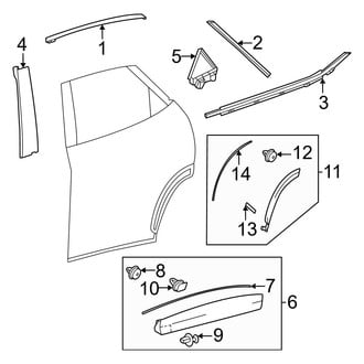 Lexus OE - Rear Door - Exterior Trim