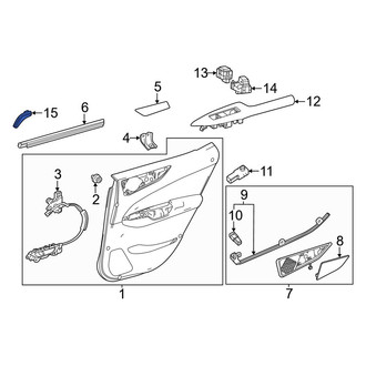 Lexus OE - Rear Right Door Opening Trim