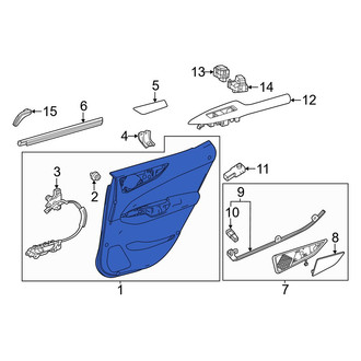 Lexus OE - Rear Right Inner Door Interior Trim Panel