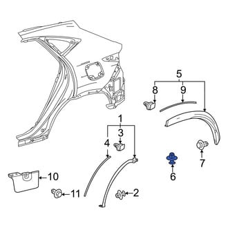 Lexus OE - Wheel Arch Molding Clip