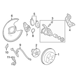 Lexus OE - Rear Suspension - Brake Components