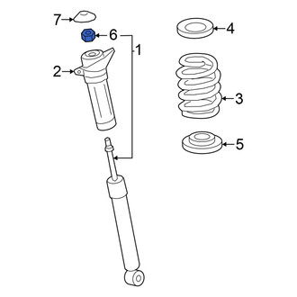 Lexus OE - Rear Upper Suspension Shock Absorber Nut
