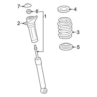 Lexus OE - Rear Suspension - Shocks & Components (W/O Adaptive Suspension), (Base AWD)