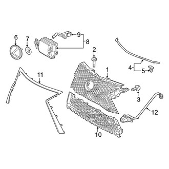 Lexus OE - Front Bumper & Grille - Grille & Components (F Sport)