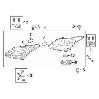 Lexus OE - Front Lamps - Headlamp Components (Single Beam)
