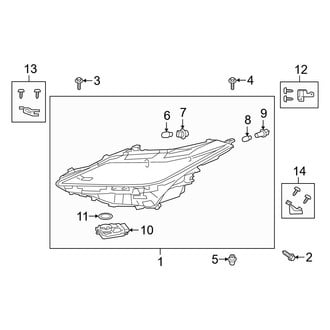 Lexus OE - Front Lamps - Headlamp Components (Single Beam)