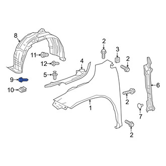 Lexus OE - Rear Radiator Support Splash Shield Bolt