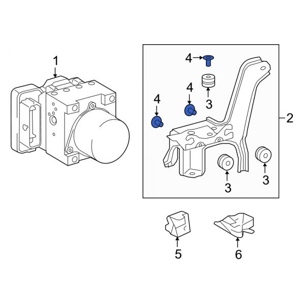 ABS Hydraulic Assembly Spacer