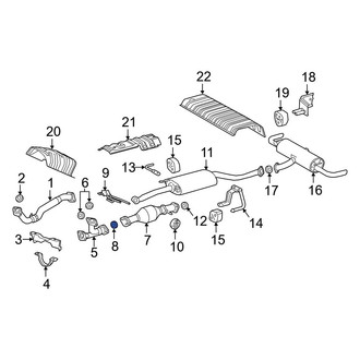 Lexus OE - Rear Catalytic Converter Gasket