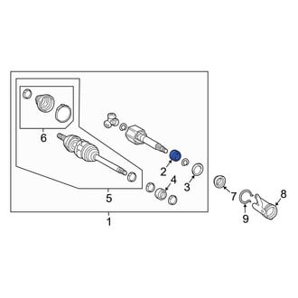 Lexus OE - Front CV Axle Shaft Carrier Bearing