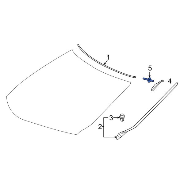 Windshield Molding Rivet