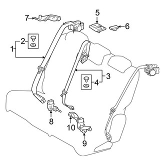 Lexus OE - Restraint Systems - Rear Seat Belts