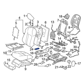 Lexus OE - Front Right Forward Power Seat Switch Knob