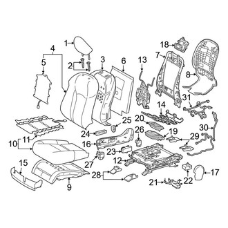 Lexus OE - Seats & Tracks - Passenger Seat Components (W/O Sport Seat)