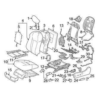 Lexus OE - Seats & Tracks - Driver Seat Components (W/O Sport Seat)