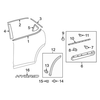Lexus OE - Rear Door - Exterior Trim