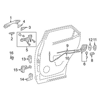 Lexus OE - Rear Door - Lock & Hardware