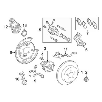 Lexus OE - Rear Suspension - Brake Components (AWD)