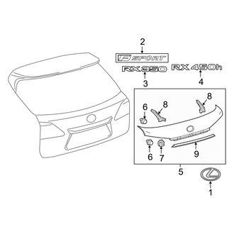 Lexus OE - Lift Gate - Exterior Trim