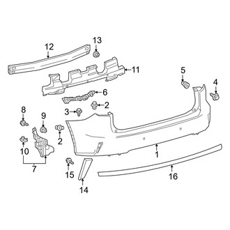 Lexus OE - Rear Bumper - Bumper & Components (Upper Components)