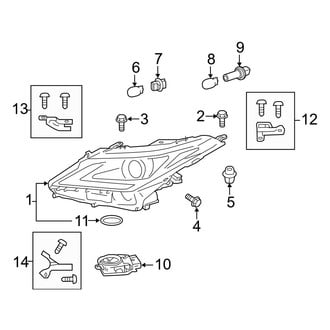 Lexus OE - Front Lamps - Headlamp Components (Single Beam)
