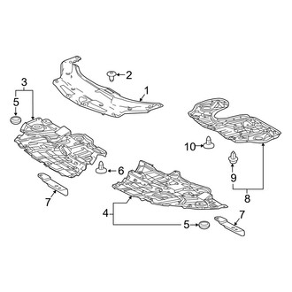 Lexus OE - Radiator Support - Splash Shields